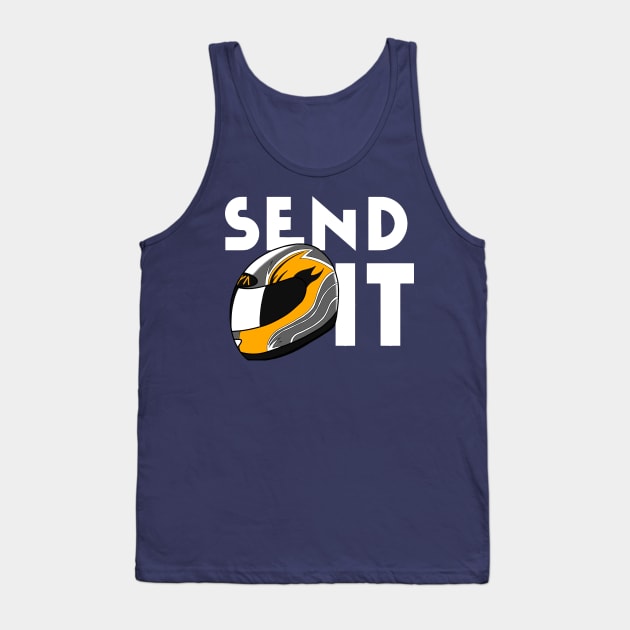 Send It Helmet Dark Tank Top by ShabtiFoxx